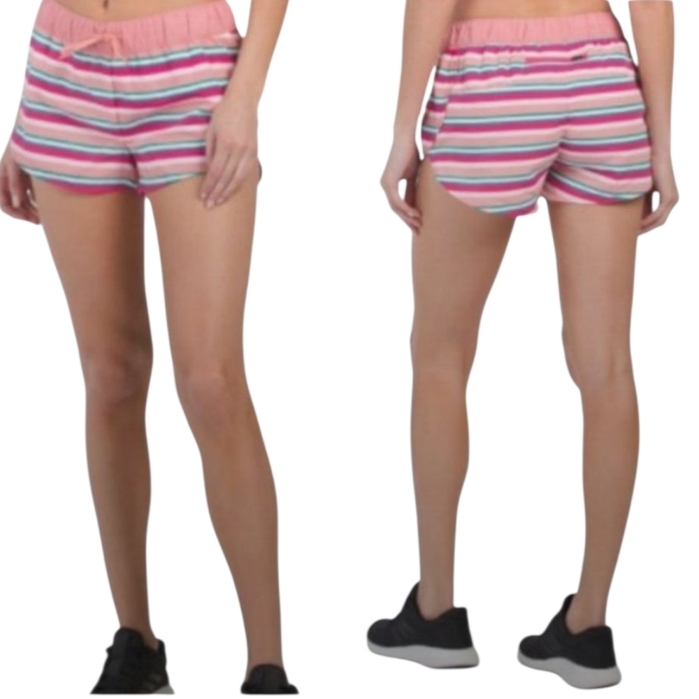North Face | Women's Striped Multicolor Athleisure/Athletic Shorts (Size Small)